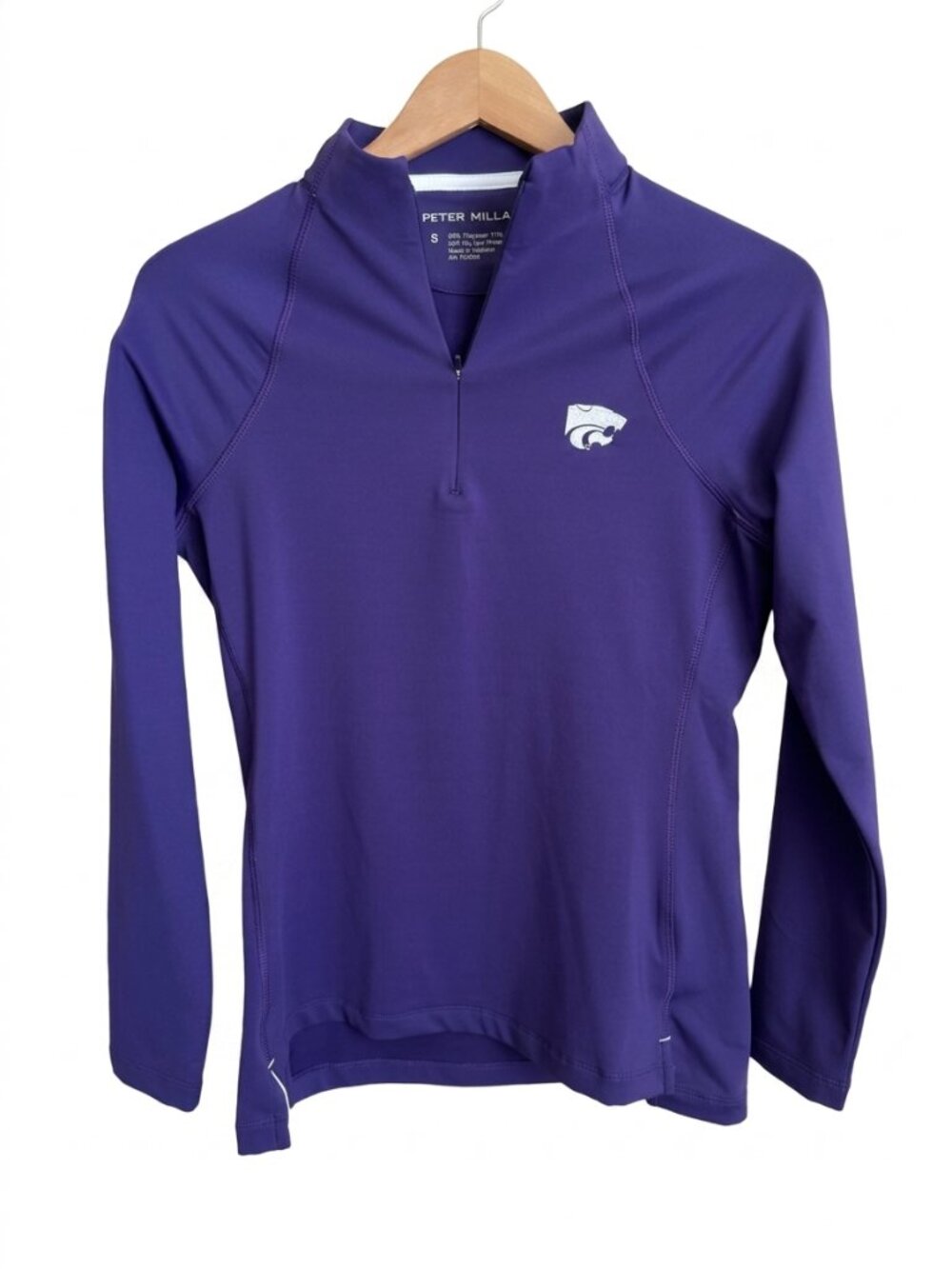 Peter Millar Kansas State Wildcats Womens Perth Quarter Zip S Purple Performance